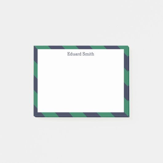 Blauwe strepen voor de Groene en de Navy Post-it® Notes (Voorkant)