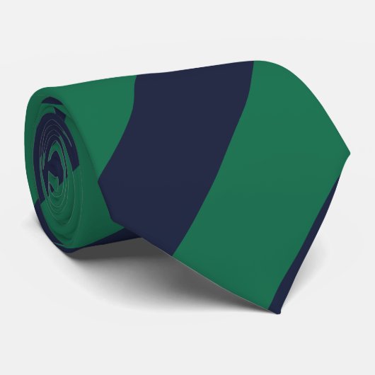 Blauwe strepen voor de Groene en de Navy Stropdas (Opgerold)