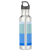 Blauwe strepen waterfles  (Achterkant)