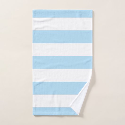 Blauwe strepen, witte strepen, gestreept patroon bad handdoek (Handdoek)
