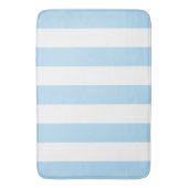 Blauwe strepen, witte strepen, gestreept patroon badmat (Voorkant Verticaal)