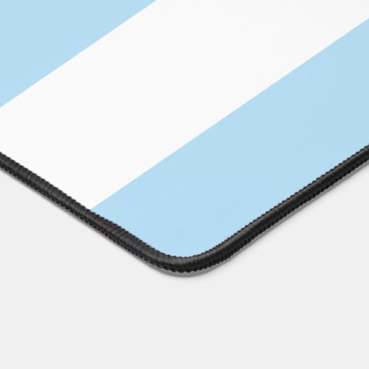 Blauwe strepen, witte strepen, gestreept patroon bureaumat (Hoek)