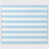 Blauwe strepen, witte strepen, gestreept patroon cadeaupapier (Vlak)