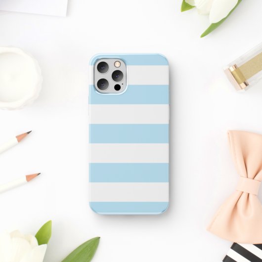 Blauwe strepen, witte strepen, gestreept patroon Case-Mate iPhone case