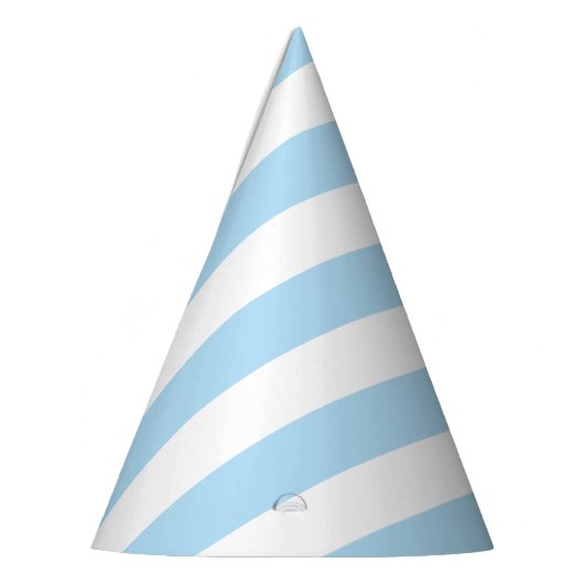 Blauwe strepen, witte strepen, gestreept patroon feesthoedjes (Links)