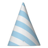 Blauwe strepen, witte strepen, gestreept patroon feesthoedjes (Rechts)