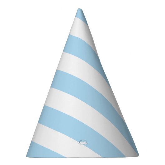 Blauwe strepen, witte strepen, gestreept patroon feesthoedjes (Rechts)