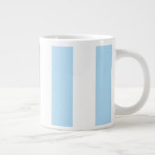 Blauwe strepen, witte strepen, gestreept patroon grote koffiekop (Rechts)