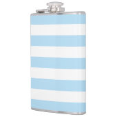 Blauwe strepen, witte strepen, gestreept patroon heupfles (Links)