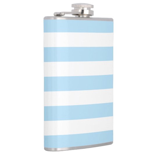 Blauwe strepen, witte strepen, gestreept patroon heupfles (Rechts)