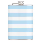 Blauwe strepen, witte strepen, gestreept patroon heupfles (Voorkant)