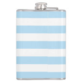 Blauwe strepen, witte strepen, gestreept patroon heupfles (Achterkant)