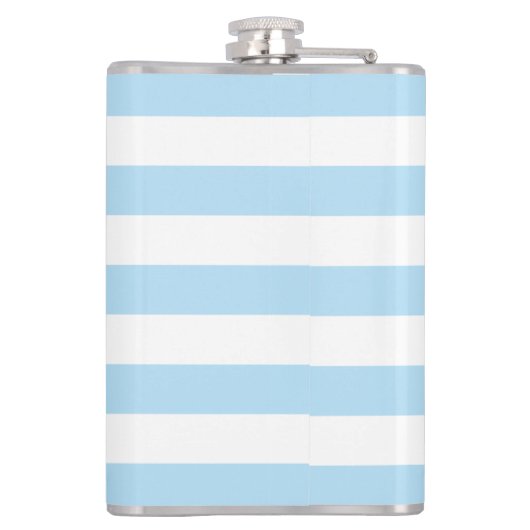 Blauwe strepen, witte strepen, gestreept patroon heupfles (Achterkant)