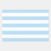 Blauwe strepen, witte strepen, gestreept patroon inpakpapier vel (Voorkant 3)