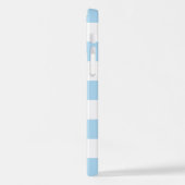 Blauwe strepen, witte strepen, gestreept patroon iPhone hoesje (Linkerkant)