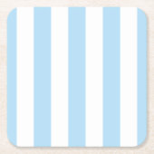 Blauwe strepen, witte strepen, gestreept patroon kartonnen onderzetters (Voorkant)