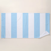 Blauwe strepen, witte strepen, gestreept patroon strandlaken (Voorkant)