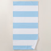 Blauwe strepen, witte strepen, gestreept patroon strandlaken (Voorkant)