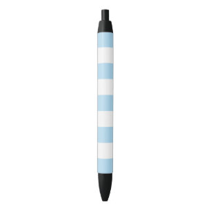 Blauwe strepen, witte strepen, gestreept patroon zwarte inkt pen