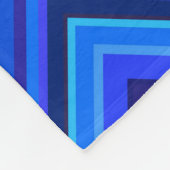 Blauwe strepen zigzagpatroon fleece deken (Hoek)