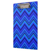 Blauwe strepen zigzagpatroon klembord (Links)