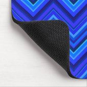 Blauwe strepen zigzagpatroon muismat (Hoek)