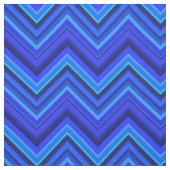 Blauwe strepen zigzagpatroon stof (Swatch)