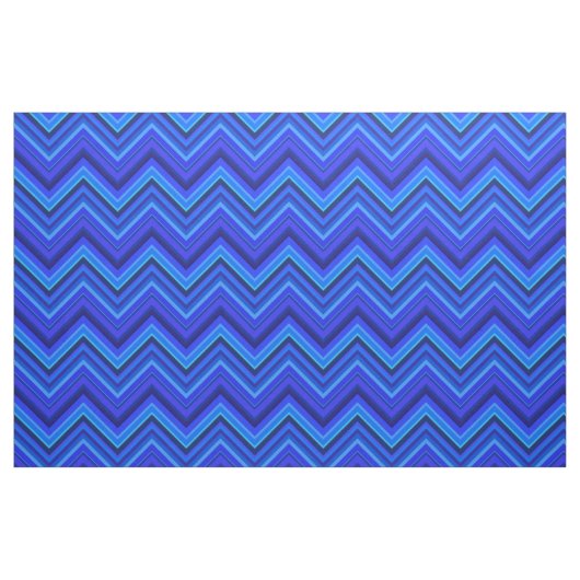Blauwe strepen zigzagpatroon stof (Fat Quarter)