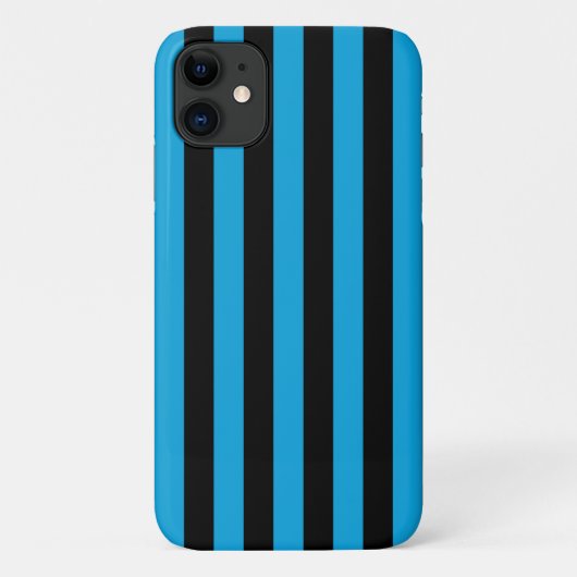 Blauwe strepen, Zwarte strepen, Gestreept patroon Case-Mate iPhone Case (Achterkant)