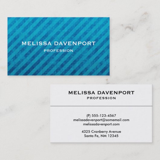 Blauwe strepes Grunge Textuur Visitekaartje (Voorkant / Achterkant)