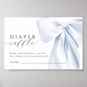 Blauwe Strik Baby Shower Direct Download Poster