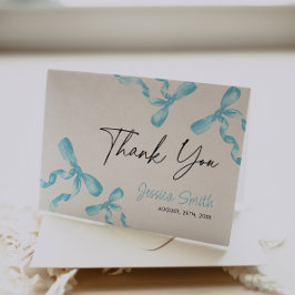 Blauwe Strik  Bedankkaart