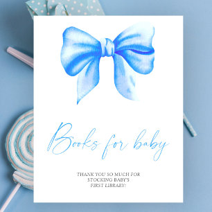 Blauwe strik - boeken voor baby poster