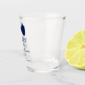 Blauwe Strik Bruidsjonker Shot Glas (Rechts)