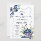 Blauwe Strik Coquette Blauwe Baby Shower Kaart (Voorkant)