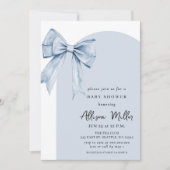 Blauwe Strik Coquette Jongens Baby Shower Kaart (Voorkant)