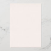 Blauwe strik crème beige elegant Sweet 16 zilver Folie Uitnodiging (Achterkant)