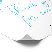 Blauwe strik - Dank je voor het komen Poster (Hoek)