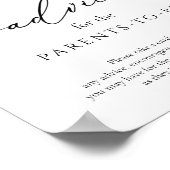 Blauwe strik en lint advies voor de ouders teken poster (Hoek)