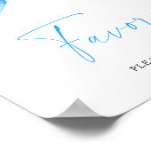 Blauwe strik - Favorieten Poster (Hoek)