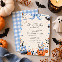 Blauwe Strik Geest Oktober Halloween Baby Shower