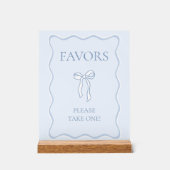 Blauwe strik het maken van de bruiloft bruidsjonke acryl bord (Voorkant)