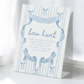 Blauwe Strik Jongen Baby Shower Strik Jacht Reclamebord Met Voetstuk