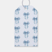 Blauwe strik Jongens baby shower bedankje Cadeaulabel (Achterkant)