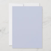 Blauwe strik lammetje babyshower kaart (Achterkant)