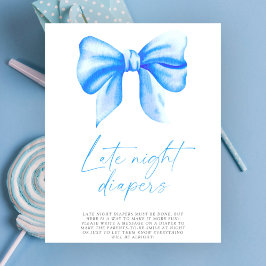 Blauwe strik - Luierenspel diep in de nacht Poster
