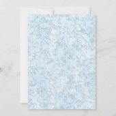 Blauwe Strik Minimaal Elegante Persoonlijke Baby S Kaart (Achterkant)