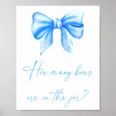 blauwe strik - raad hoeveel strikken er in de pot  poster (Voorkant)