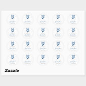 Blauwe Strik Something Blue Bruiloft Stickers (Vel)