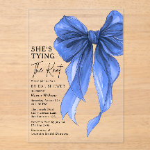 Blauwe strik zij knoopt de knoop bruids douche